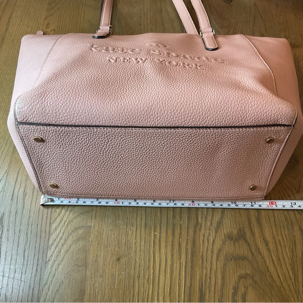Kate Spade Sienne Logo Large Pink Zip Leather Tote
